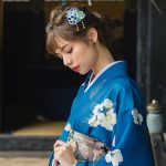 Kimono traditionnel pour femme – bleu 7
