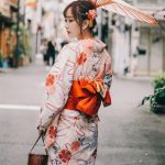 Kimono traditionnel femme sakura rouge 2
