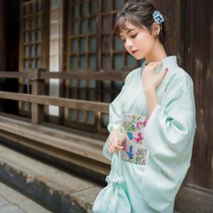 Kimono traditionnel japonais femme Tsuru 11
