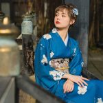 Kimono traditionnel pour femme – bleu 3